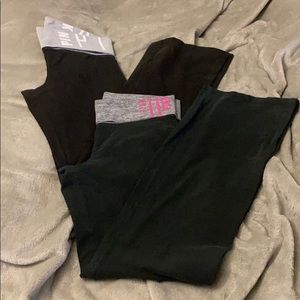 VS PINK Black Flared Yoga Pants
